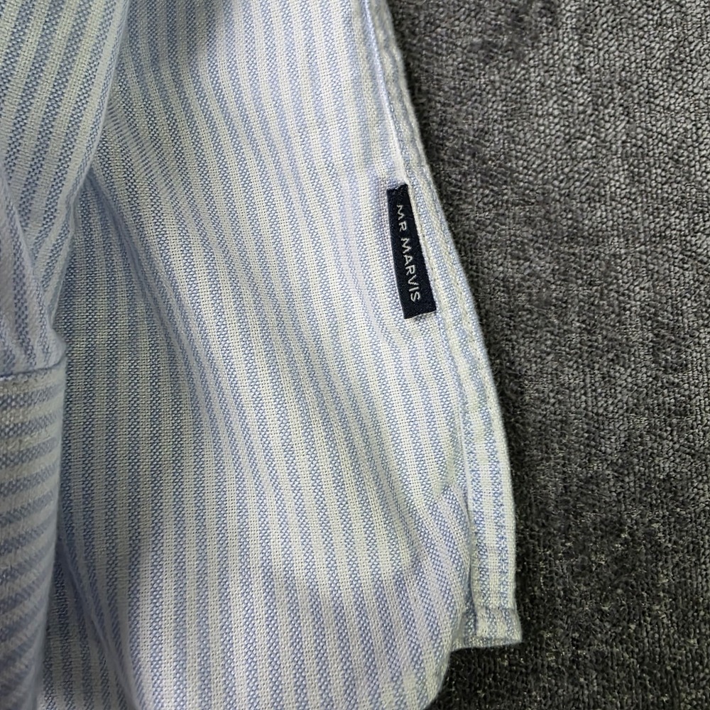 Mr Marvis OCBD Oxford Button Down Shirt Mens XL Organic Cotton Handmade Portugal - Picture 11 of 11
